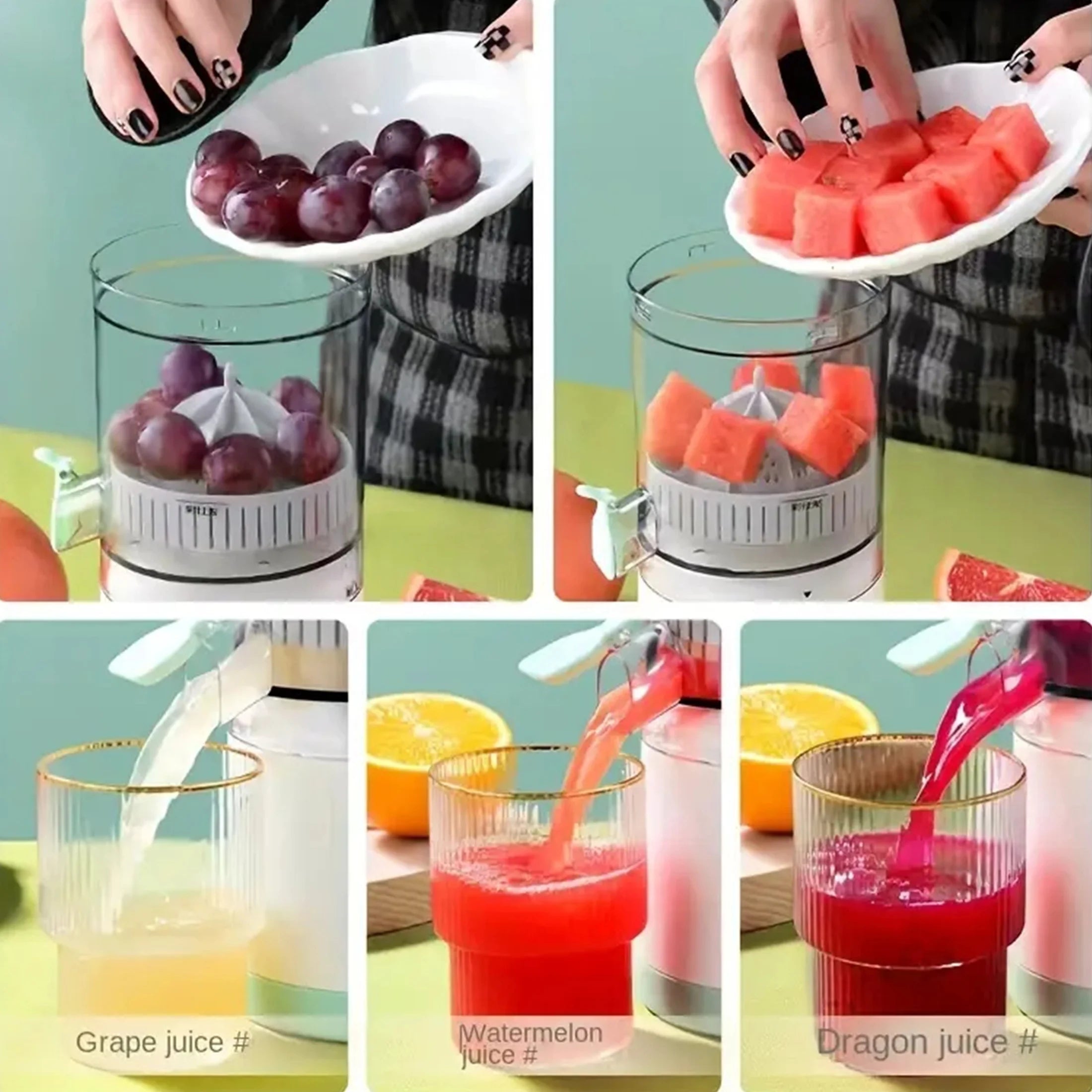 1PC electric juicer juice USB rechargeable automatic